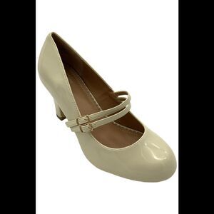 Journee Women's Wendy Mary Jane Pump Beige - Medium
